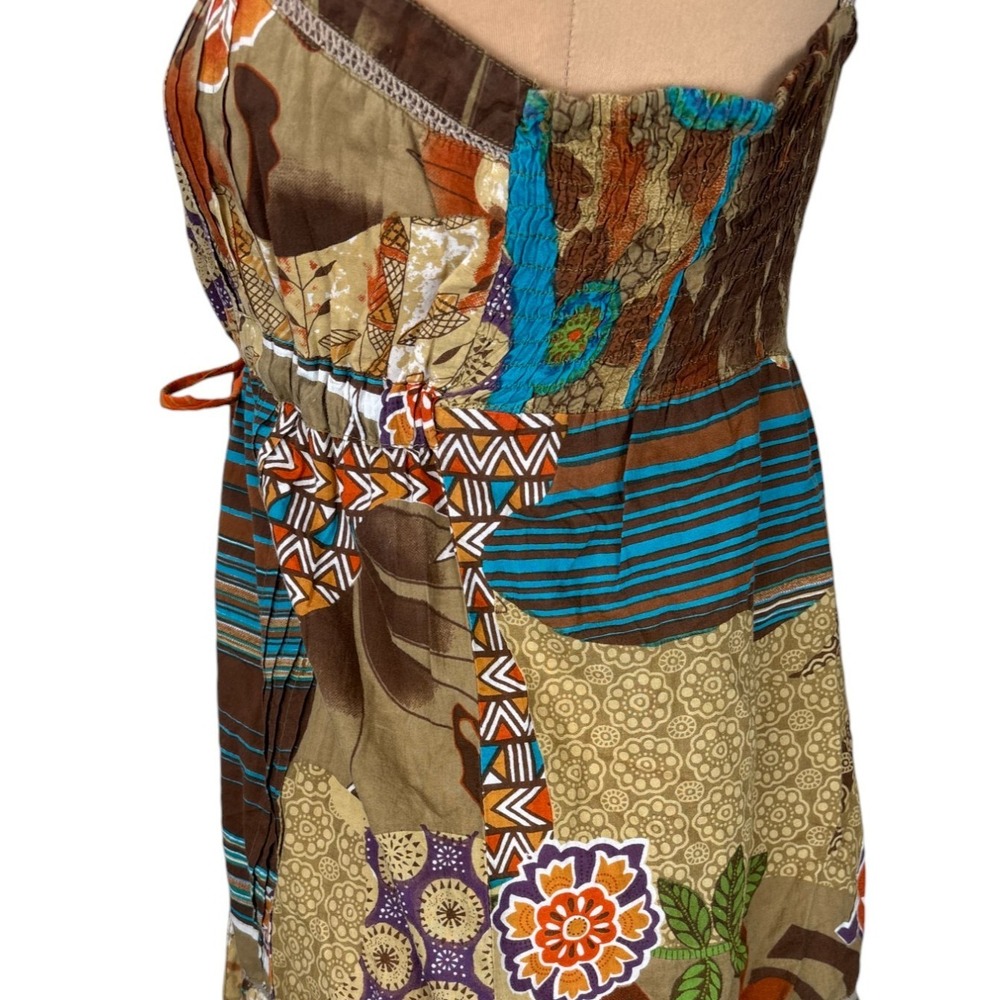 Dizzy Lizzy Medium Boho Patchwork Button Front Co… - image 7